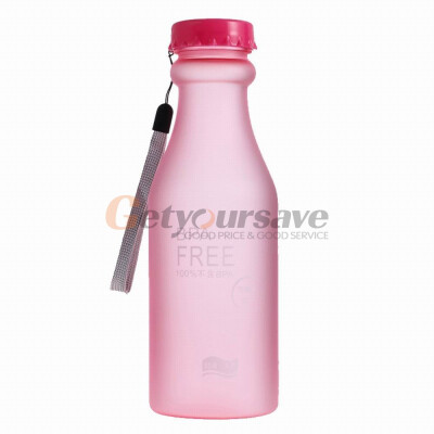 

Candy Colors Unbreakable Frosted Leak-proof Plastic Kettle 550mL BPA Free Portable Water Bottle for Travel Yoga Running Camping