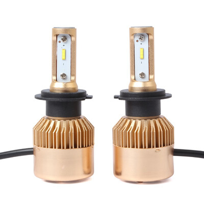 

H7 S2-TX-G Enhanced Edition PRO 2PCS Led Cob LED Chip Car Headlamp 36W 6500K White Light 8000LM Car Bulb Fog Light Gold