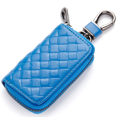 

Leather car key bag New braided male lady remote control key bag