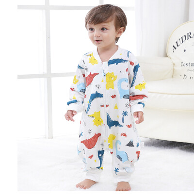 

9i9 long love long childrens legs sleeping bag baby anti-kicked baby cotton gauze pajamas romper spring&summer thin section 1900112