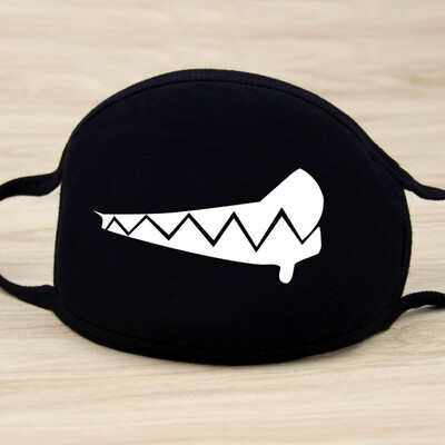 

Fashion Cool Teeth Pattern Cotton Face Masks Anti Dust Mouth Mask Washable Mouth Cover Black for Man Woman
