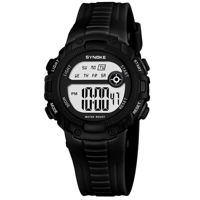 

SYNOKE Sport Children Wrist Watches LED Digital Stopwatch Alarm Luminous Water Resistant Girl Boy Watch