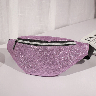 

Fashion Women Men Clear Glitter Waist Belt Bum Bag Pouch Hip Purse Travel Bag