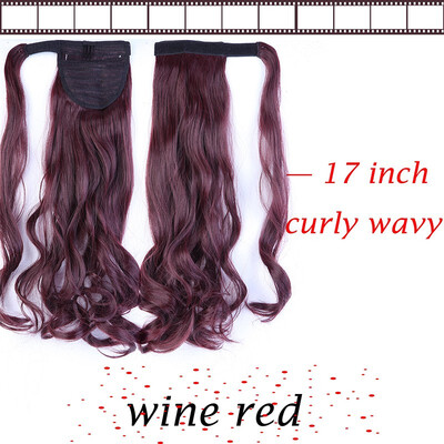 

17-23 Inch 3 Types Clip In Hair Extensions Pony Tail Wrap Around Ponytail