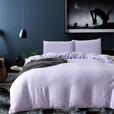 

Cross-border pure color washed cotton with two sets of plain color&three sets