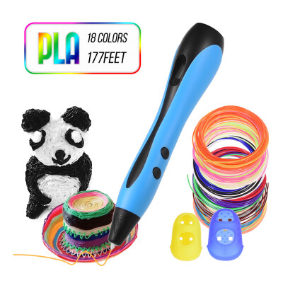 

3D Pen with PLA Filament Refills LCD Screen Professional 3D Drawing Printing Pen Extruding Speed Temperature Control Perfect Gift