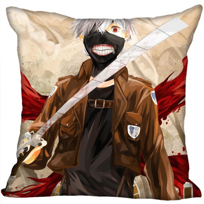 

Attack On Titan Pillow Case High Quality New Years Pillowcase Wedding Decorative Pillow Cover Gift For Children 35x35CM