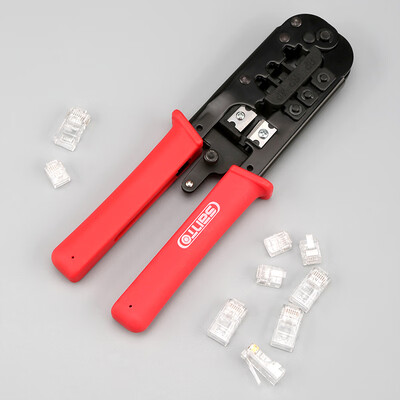 

SANTO 4P6P8P three-use network crimping pliers with ratchet cable pliers crystal head crimping pliers cable clamp set professional 1282