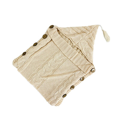 

Baby Sleeping Bag Newborn Baby Wrap Warm Crochet Knitted Blanket Infant Cute Blanket for Bedding