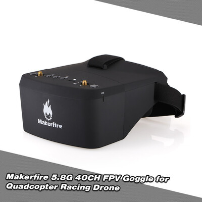 

Makerfire EV800D 58G 40CH Double Antenna FPV Goggles with DVR for QAV 250 220 210 Racing Quadcopter