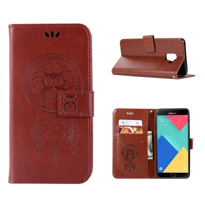 

MOONCASE Samsung Galaxy J6 Windbell Owl Embossed Leather Case - Brown