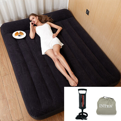 

INTEX built-in pillow inflatable bed camping air bed folding bed double 13719123 outdoor mat home lounge chair 66768