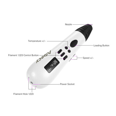 

Aibecy MP01 Multi-Filament 3D Printing Pen OLED Display work with PLA ABS Filament for Kids Art Craft Drawing DIY Gift