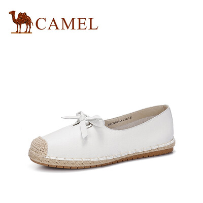 

Camel CAMEL ladies literary beauty bow sewing stitch flat shoes A912266144 white 35