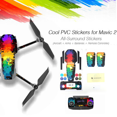 

1 Set M2-D Waterproof PVC Stickers Skin Protective Cover for DJI Mavic 2 Pro Zoom Drone Body Arm&Remote Controller