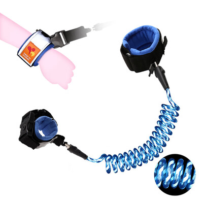 

ONYA reflective with key lock child anti-lost with traction rope baby anti-lost bracelet slip baby anti-lost rope F030AB-25 m blue