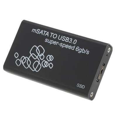 

New SSD MSATA To USB 30 Hard Drive Enclosure Adapter Case Support UASP Super Speed 6Gbs D5V1Q0L2