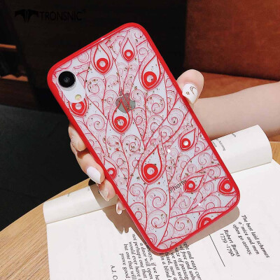 

Tronsnic Glitter Phone Case for iPhone X XS Strawberry Gold Foil Case Love Rose Flower Zebra Red Luxury