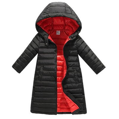 

2018 Jackets For Girls Boys Coats Print Winter Warm Girls Down Jacket Children Clothing Cotton Hooded Kids Outerwear