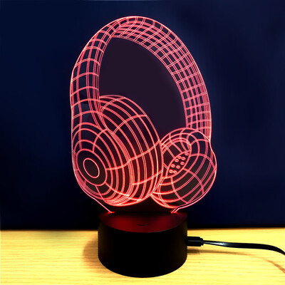 

3D Headset Model LED Table Lamp
