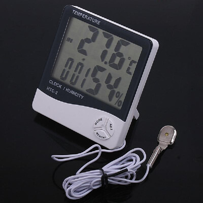 

HTC-2 TEMP&Humidity Clock white