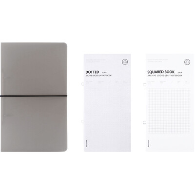 

Kinbor double hole riding nail loose-leaf set matte PP cover dot matrix handbook square hand book DTB6527