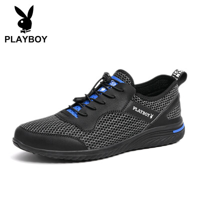 

Playboy PLAYBOY Korean version of the lightweight casual sports shoes mens mesh breathable DS83093 black 43