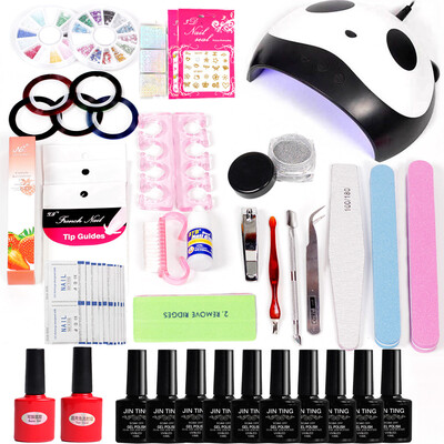 

JinTing nail design 36w UV Lamp Nail Set gel varnishes nalls accessoires acrylic Laser powder Magic Mirror tools manicure