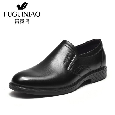 

Fugui bird FUGUINIAO dress shoes shoes mens shoes business casual sets of feet light low to help round head comfortable daily office B809107 black 44