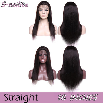 

114-18 Lace Front Human hair wigs Water Wave Straight Virgin Human Hair Wigs with Hair Wigs for women