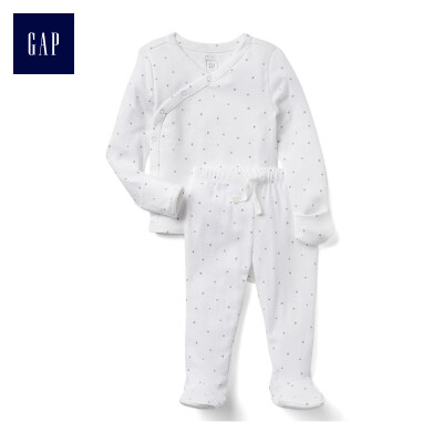 

GAP flagship store newborn basic comfort cotton star pattern long sleeve kimono suit 592617 3-6M