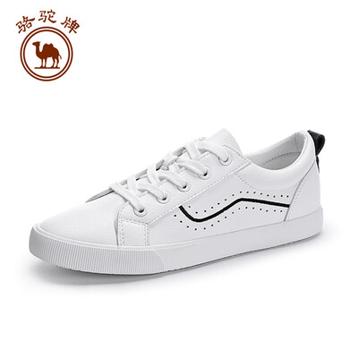 

Camel brand white shoes female Korean fashion belt college wind low skateboarding W91226530 white black 37235 yards