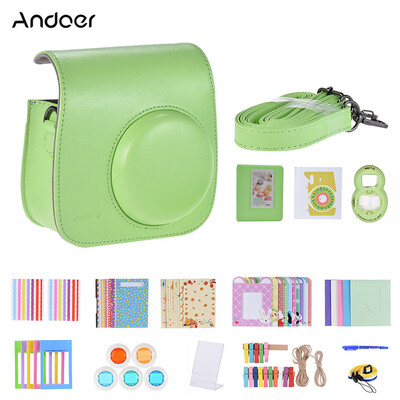 

Andoer 14 in 1 Instant Camera Accessories Bundle Kit for Fujifilm Instax Mini 988 include CaseStrapStickerSelfie Lens5 Filt
