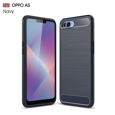 

Goowiiz Phone Case For Oppo A5A3sF9R17RealmelF7 Youth Fashion Slim Carbon Fiber TPU Soft Silicone Prevent falling
