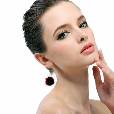 

925 sterling silver lovely bead Wool ball long style are very personality&beautiful earrings specially designed for you