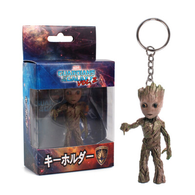 

Guardians of the Galaxy Vol 2 Lovely Tree Man Groot Key Ring Cute Baby Grunt Key Chain Action Figure Pendant Groot Ornament