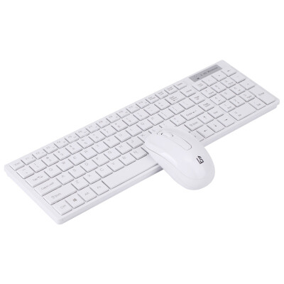 

Ling snake wireless keyboard&mouse set wireless mouse keyboard set chocolate ultra-thin key cap office set MK316 white