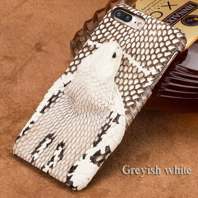 

Leather phone case iPhone5 6 7 8s plus protective case 3d snake head back cover leather all-inclusive for x xs max xr phone case