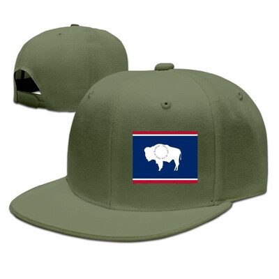 

WellShopping Map Of Wyoming Flag Design Solid Flat Bill Hip Hop Snapback Baseball Cap Unisex sunbonnet Hat