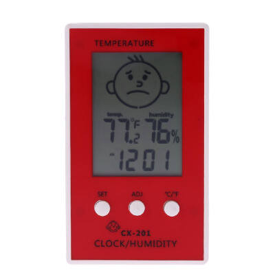 

LCD Digital Thermometer Hygrometer Clock Temperature Humidity Measurement °C°F Comfort Level Display