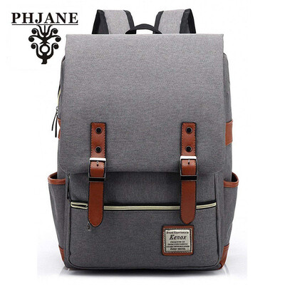 

PHJANE Vintage Laptop Backpack College Backpack School Bag Fits 15-inch Laptop