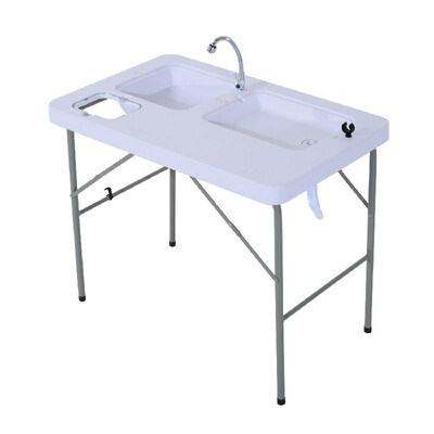 

Portable Folding Camping Table with Faucet