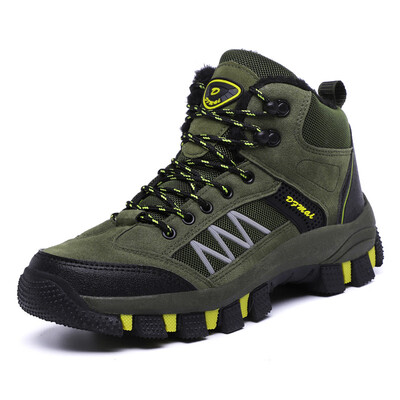 

Men Hiking Shoes Nubuck Climbing Shoes Waterproof Outdoor Trekking Shoes Genuine Leather Mountain Shoes Sneakers
