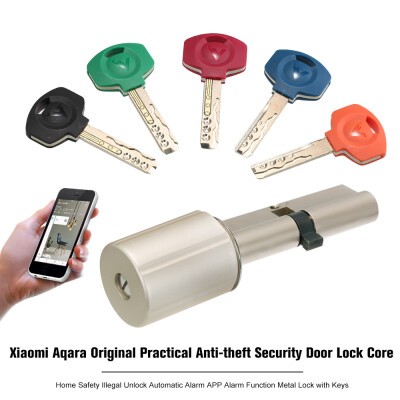 

Xiaomi Aqara Original Practical Anti-theft Security Door Lock Core with Key Home Safety Illegal Unlock Automatic Alarm APP Alarm F