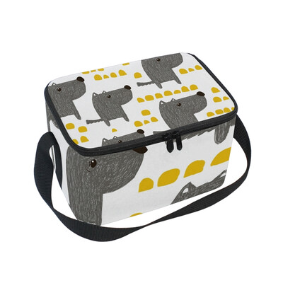 

ALAZA Lunch Box Insulated Lunch Bag Large Cooler Cute Dogs Tote Bag