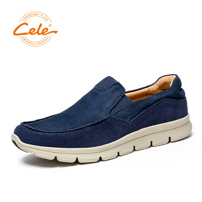 

Celebrity CELE first layer leather lazy one pedal wear-resistant non-slip thick bottom wild business casual shoes male treasure blue 39 yards M8C1S15901