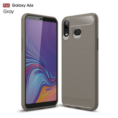 

Goowiiz Phone Case For Samsung Galaxy A6sJ4 Core Fashion Slim Carbon Fiber TPU Soft Silicone Prevent falling