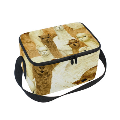 

ALAZA Lunch Box Cute Lamb Insulated Lunch Bag Large Cooler Tote Bagfor Men Women