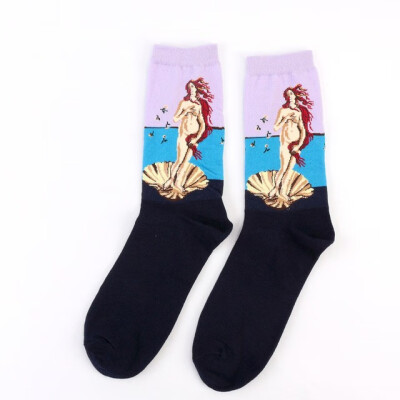 

Hot Starry Night Autumn Winter Retro Women Personality Art Van Gogh Mural World Famous Painting Male Socks Oil Funny Happy Socks