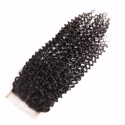 

Nami Hair Wholesale Price 4x4 Lace Closure Brazilian Kinky Curly Remy Human Hair Free Middle Three Part Human Hair Closure